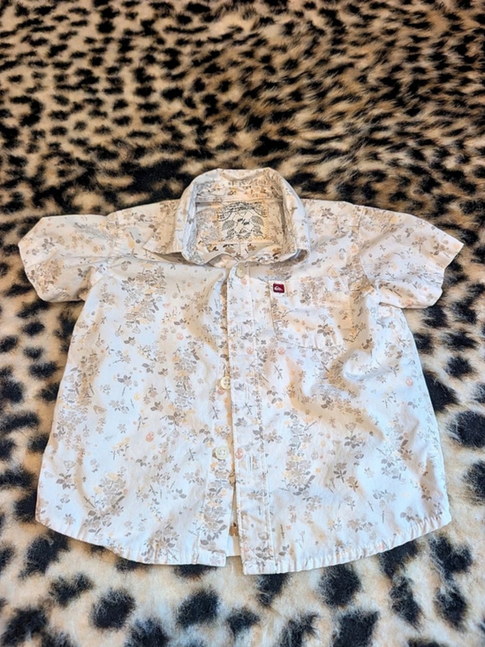Quiksilver Floral Button Down Shirt 18 Months